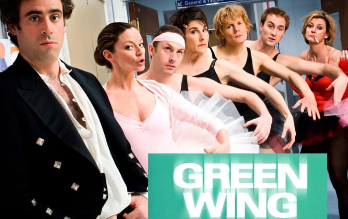 A promotional photo of the cast of British comedy show Green Wing